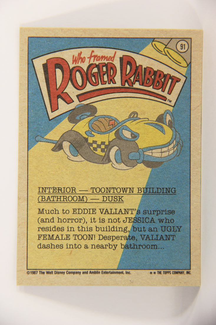 Who Framed Roger Rabbit 1988 Trading Card #91 Look Out Below ENG Topps L021448