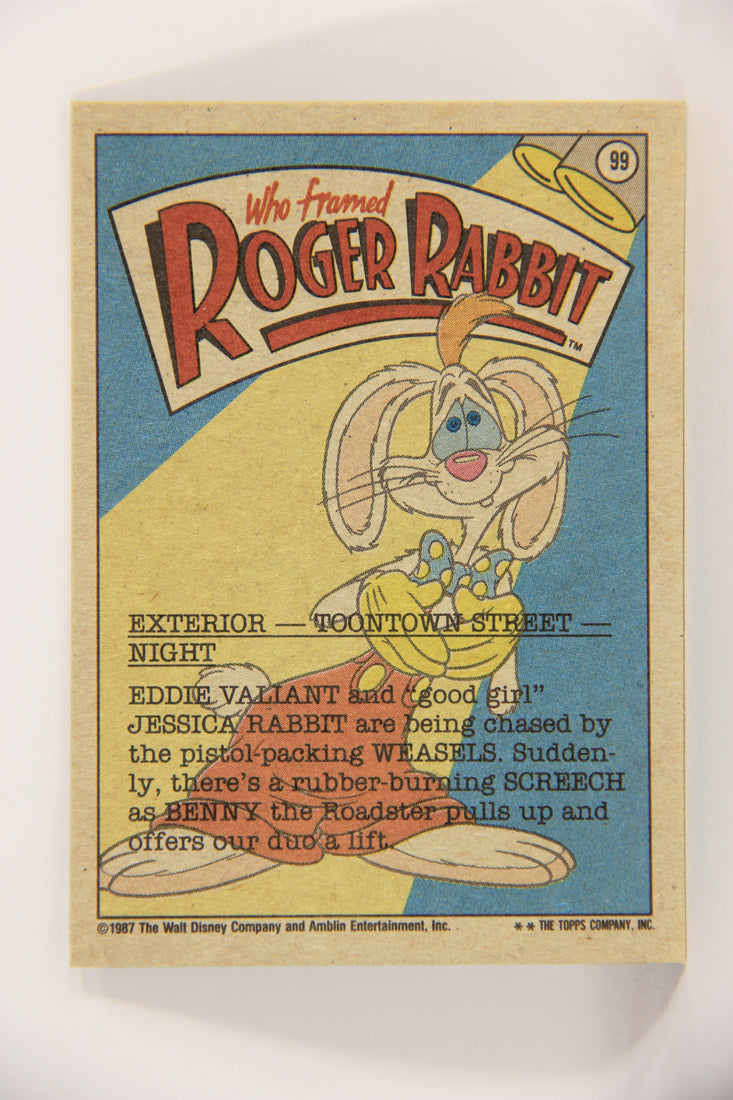 Who Framed Roger Rabbit 1988 Trading Card #99 Aided By A Car-Toon ENG Topps L021456