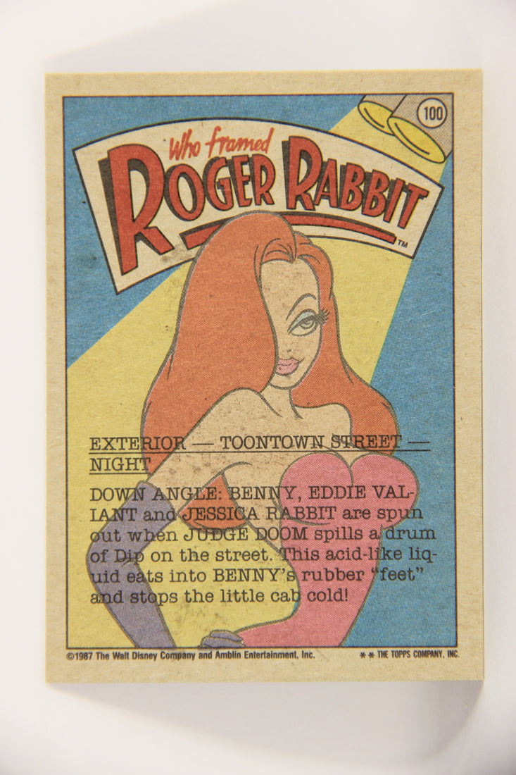 Who Framed Roger Rabbit 1988 Trading Card #100 A Dip-Slicked Road ENG Topps L021457