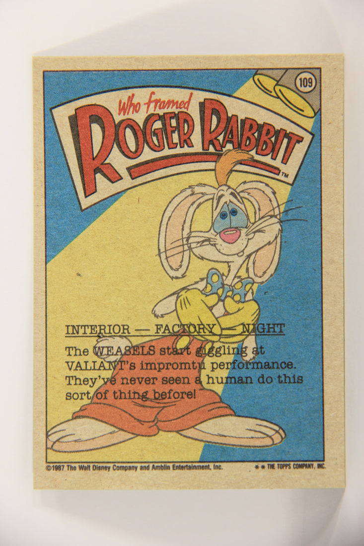 Who Framed Roger Rabbit 1988 Trading Card #109 What A Crack-Up ENG Topps L021462