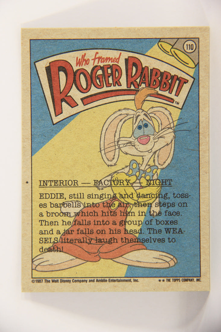 Who Framed Roger Rabbit 1988 Trading Card #110 Alas Poor Weasel ENG Topps L021463