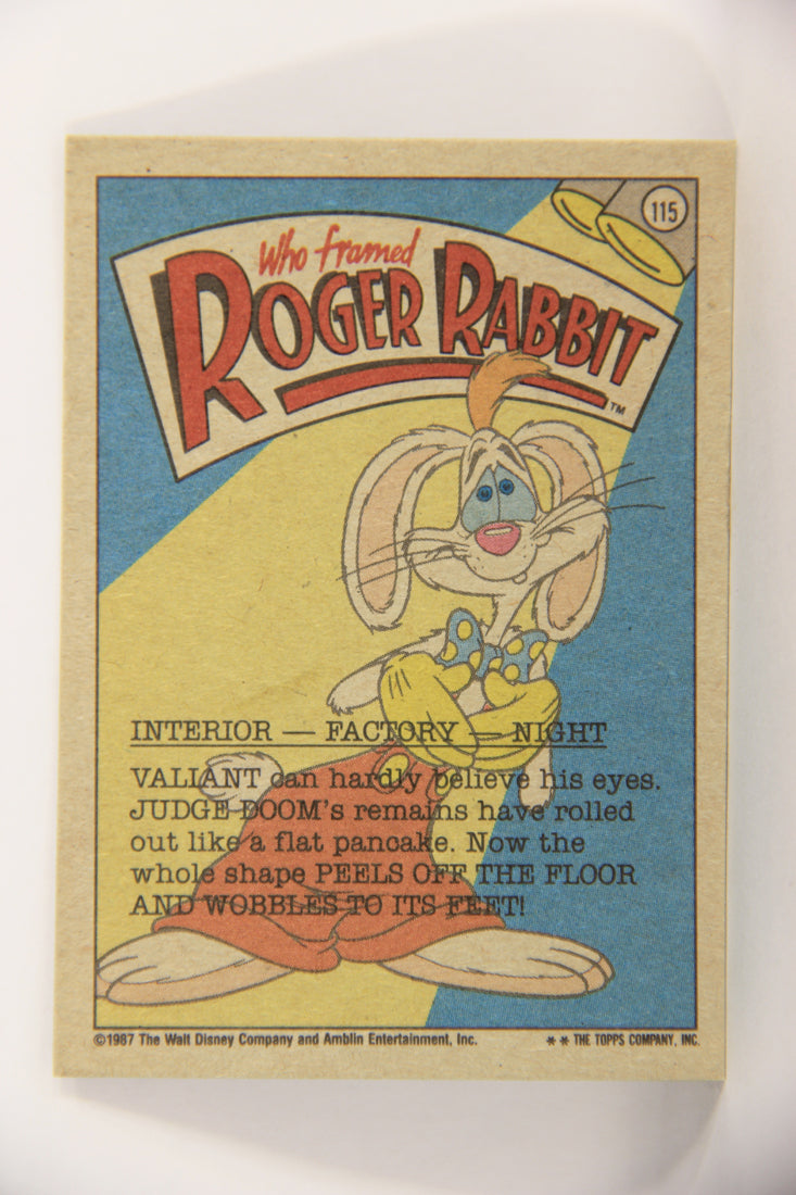 Who Framed Roger Rabbit 1988 Trading Card #115 Stand Up And Sneer ENG Topps L021468
