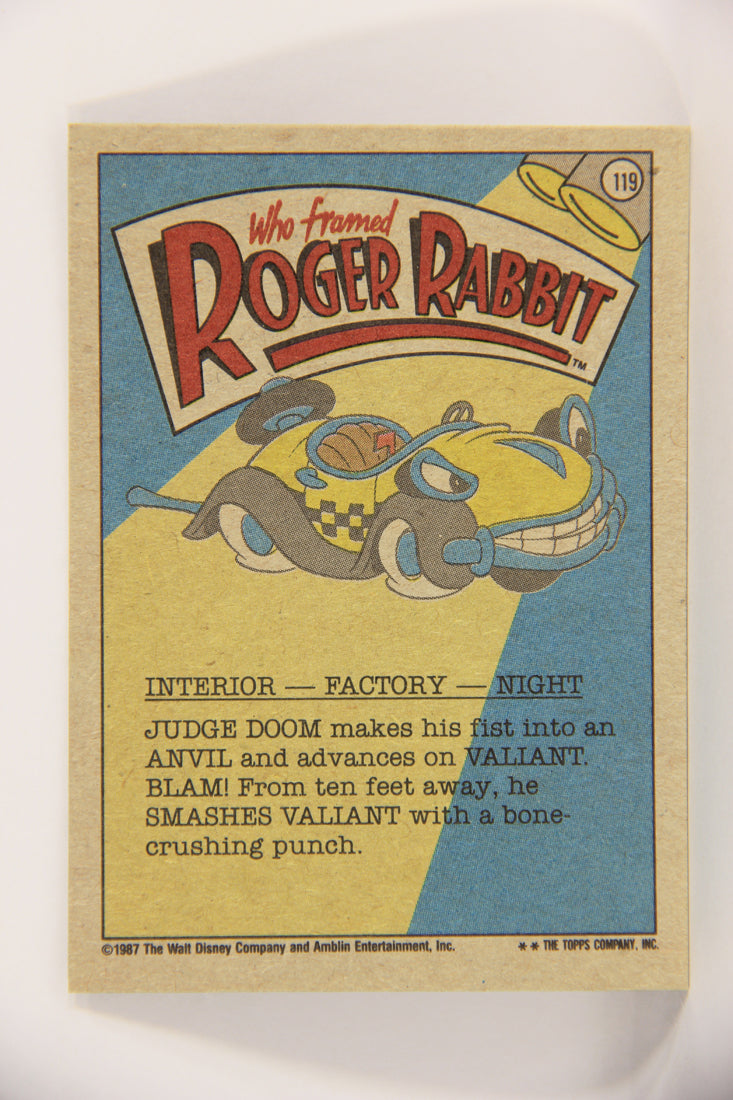 Who Framed Roger Rabbit 1988 Trading Card #119 The Mad Toon's Fury ENG Topps L021472