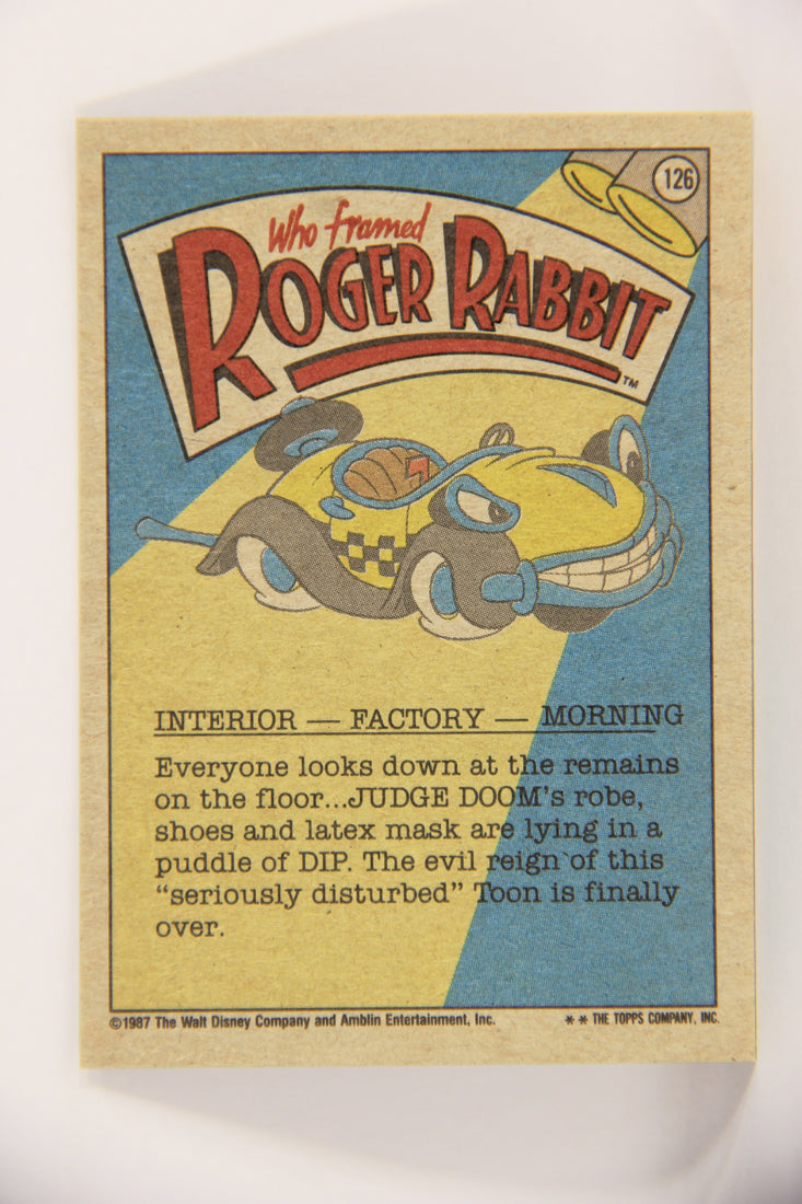Who Framed Roger Rabbit 1988 Trading Card #126 Judge Doom's Demise ENG L021479