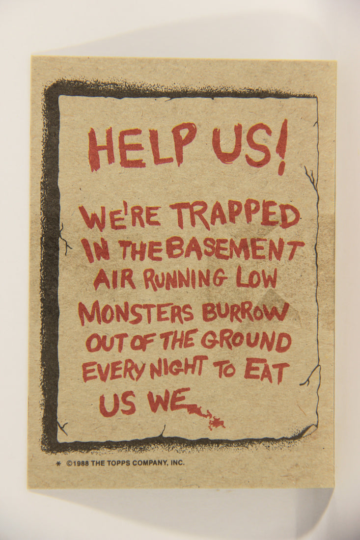 Dinosaurs Attack 1988 Vintage Trading Card #11 Trapped In The Basement ENG L021504