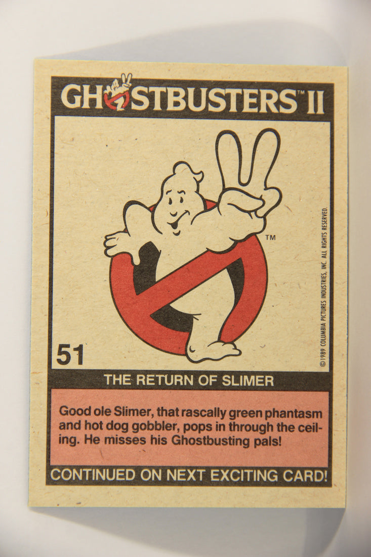 Ghostbusters II 1989 Trading Card #51 The Return Of Slimer ENG Topps L021510