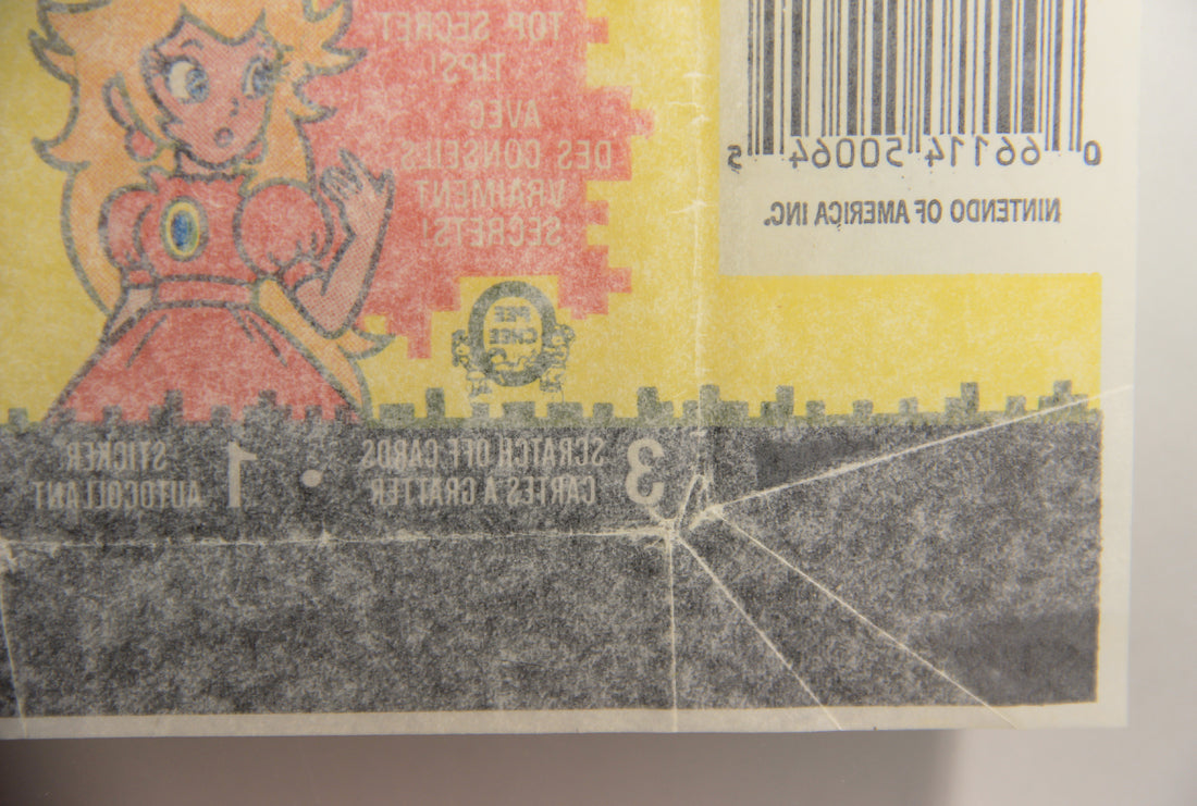 Nintendo Super Mario Bros 1989 Trading Card Wax Wrapper Princess Peach OPC L021550
