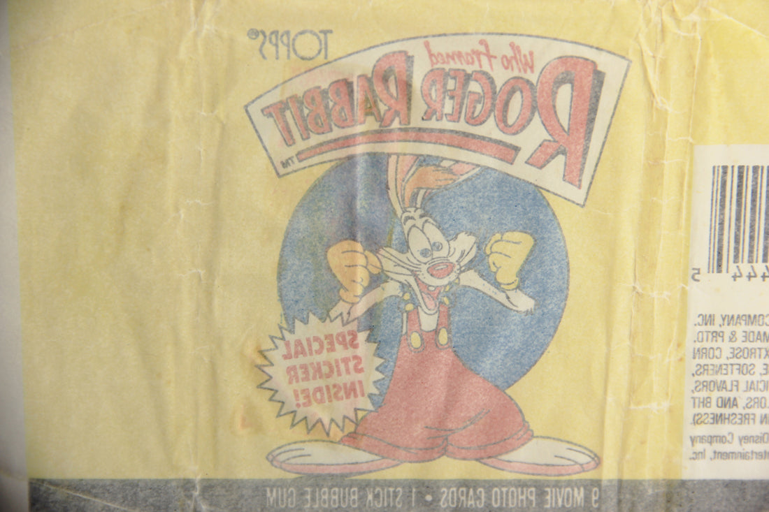 Who Framed Roger Rabbit 1988 Trading Card Wax Wrapper ENG Topps L021556