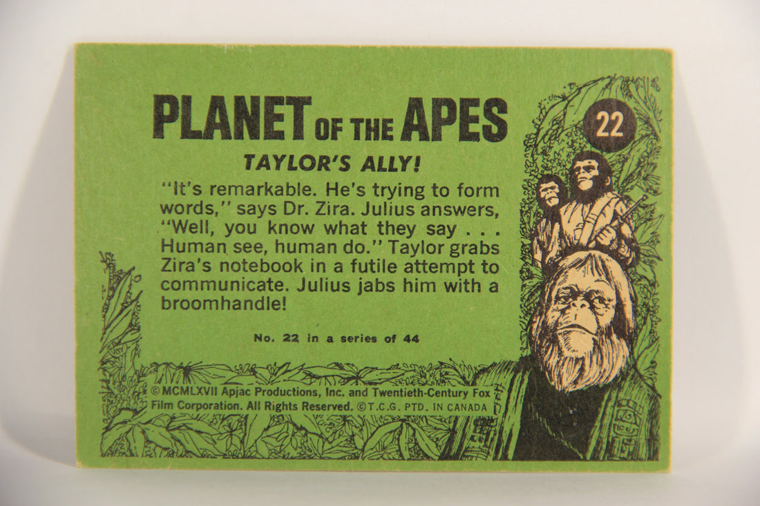 Planet Of The Apes 1969 Trading Card #22 Taylor's Ally ENG O-Pee-Chee L021651