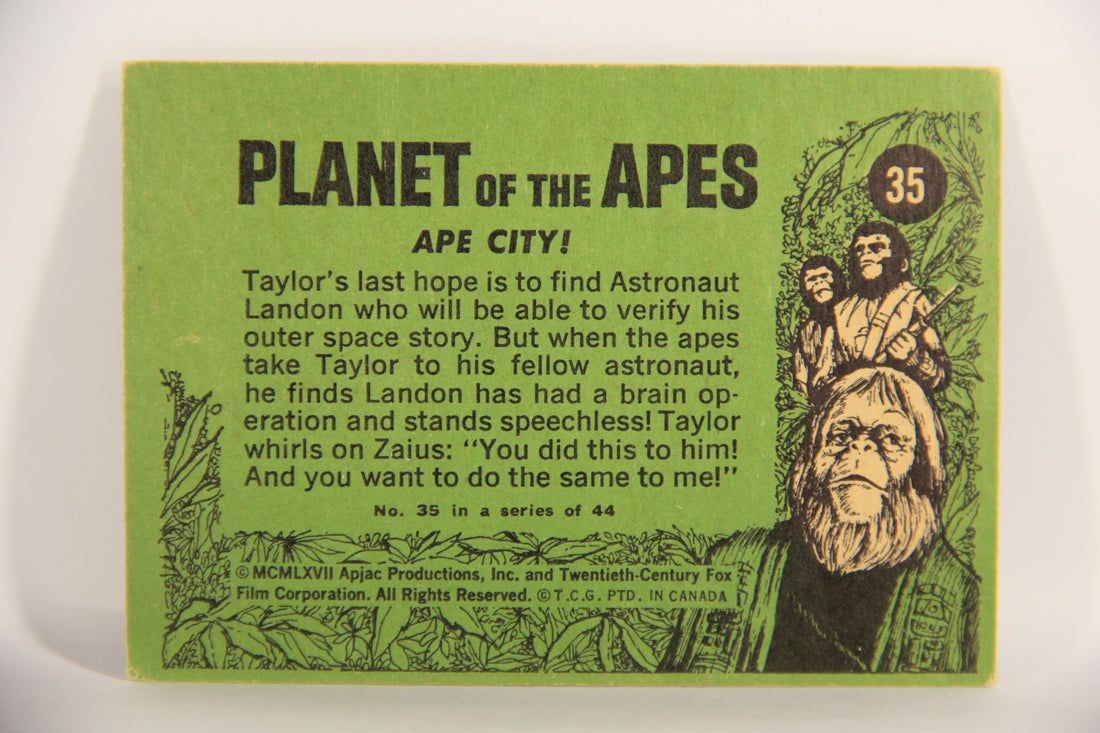 Planet Of The Apes 1969 Trading Card #35 Ape City ENG O-Pee-Chee L021659