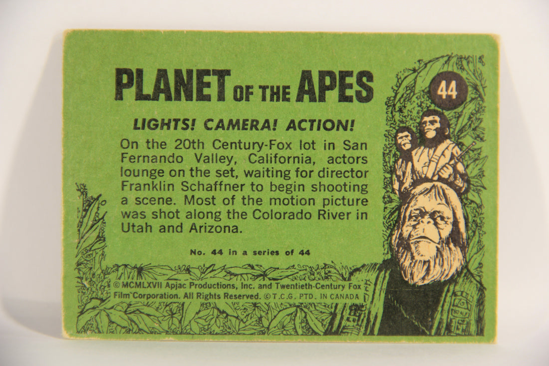Planet Of The Apes 1969 Trading Card #44 Lights Camera Action ENG O-Pee-Chee L021661