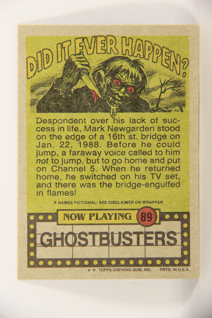 Fright Flicks 1988 Card #89 Many My Dogs Are Killing Me - Ghostbusters ENG Topps L021666