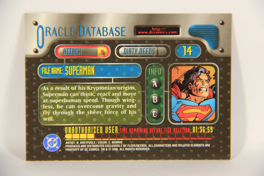 DC Outburst Firepower 1996 Trading Card #14 Superman Embossed Card L021669