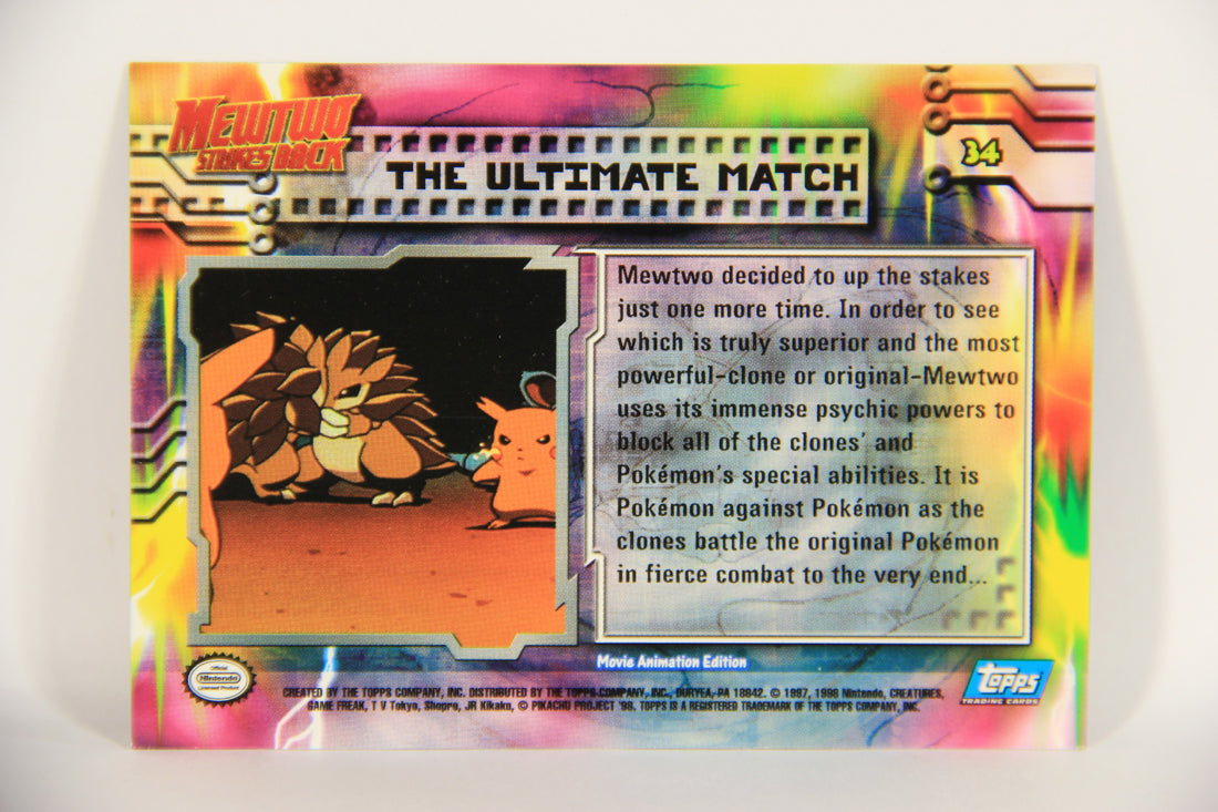 Pokémon Card First Movie #34 The Ultimate Match - Blue Logo 1st Print ENG L021680
