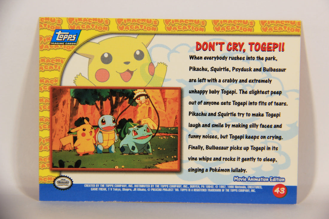 Pokémon Card First Movie #43 Don't Cry Togepi Blue Logo 1st Print ENG Topps L021682