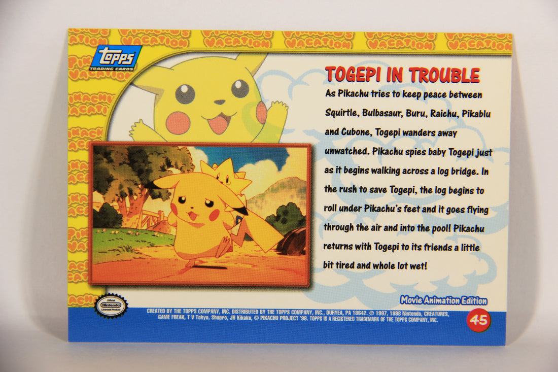 Pokémon Card First Movie #45 Togepi In Trouble Blue Logo 1st Print ENG Topps L021683