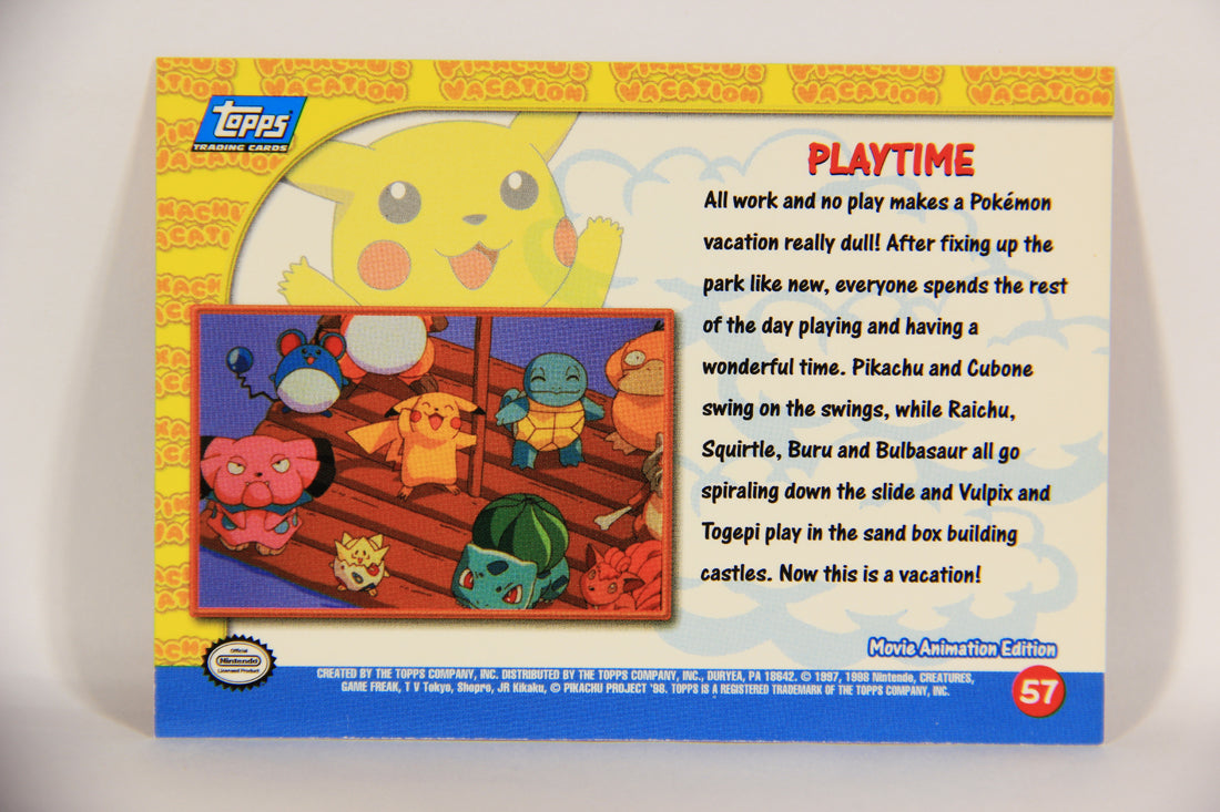 Pokémon Card First Movie #57 Playtime Blue Logo 1st Print ENG Topps L021686