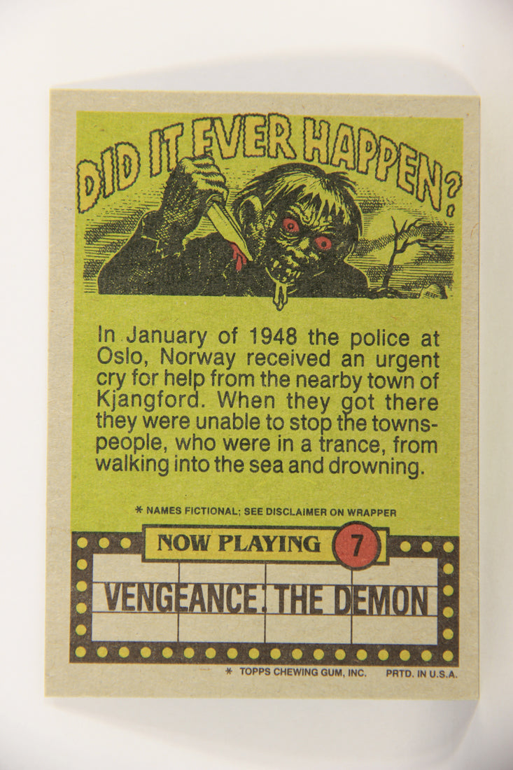 Fright Flicks 1988 Card #7 Baby You're The Greatest - Pumpkinhead ENG Topps L021710