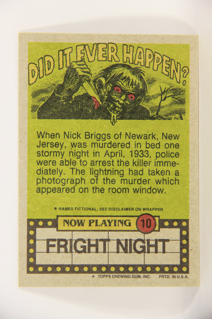 Fright Flicks 1988 Card #10 Darn Now I'll Have To Learn Shorthand ENG Topps L021712