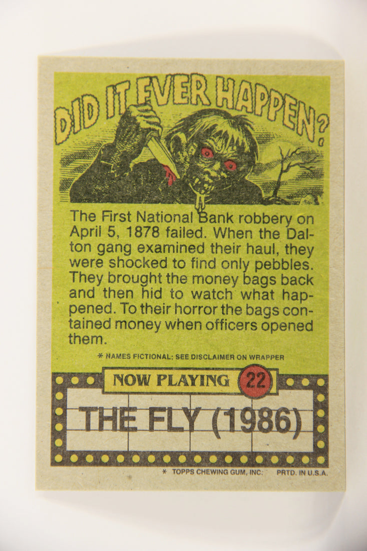 Fright Flicks 1988 Card #22 I Tell You That Nuclear Plant Is Safe - The Fly ENG Topps L021721