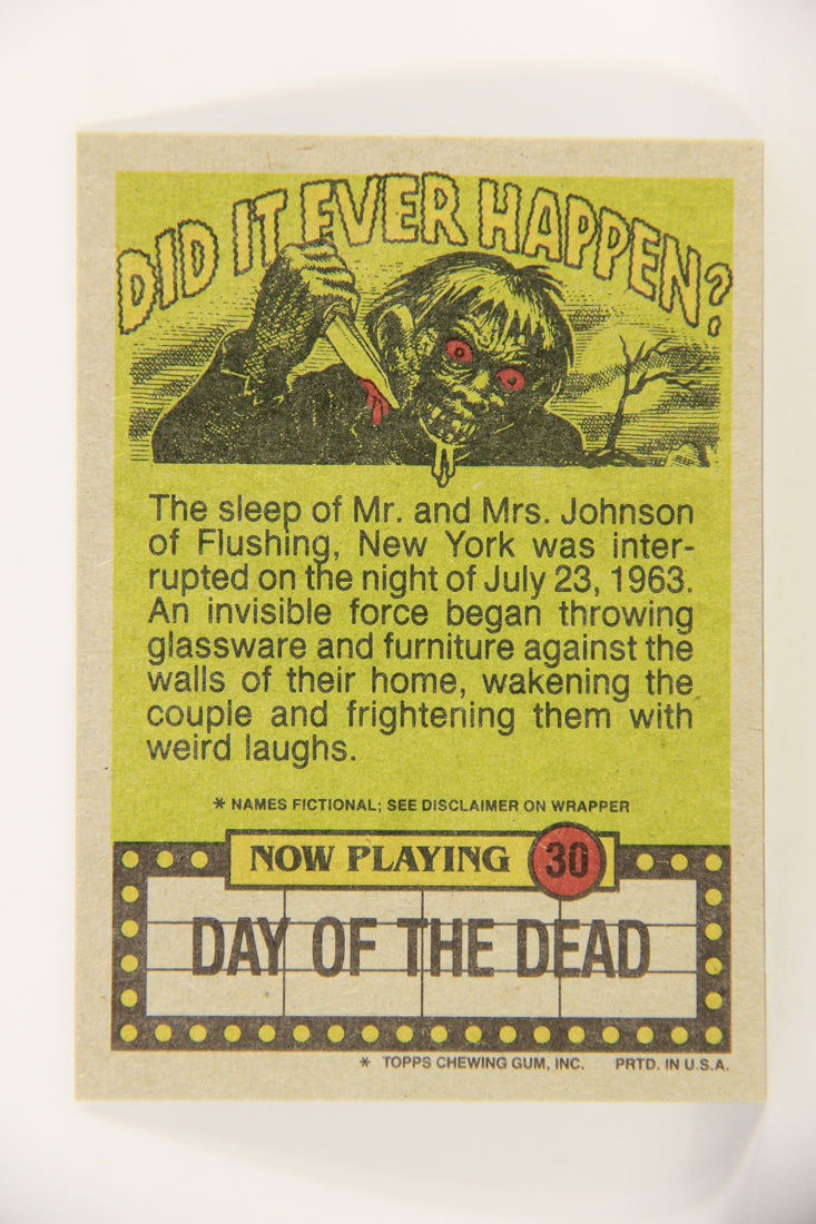 Fright Flicks 1988 Card #30 That's A Heck Of A Hangnail You Got There Pal ENG Topps L021726