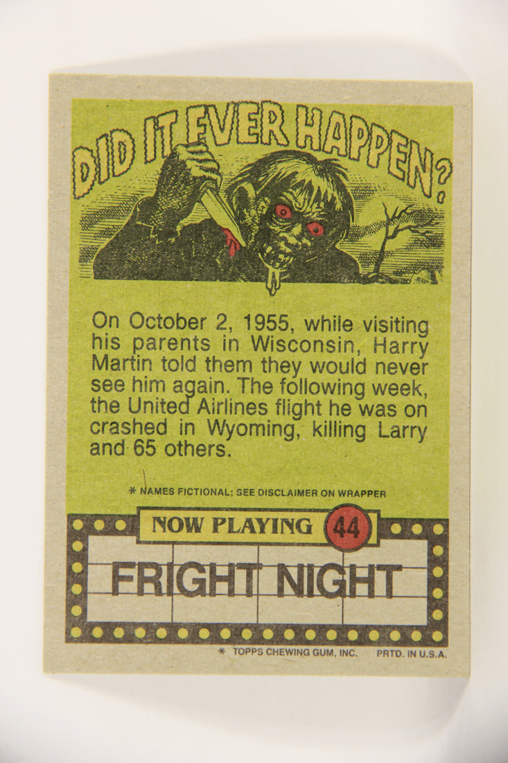 Fright Flicks 1988 Trading Card #44 Trick Or Treat - Fright Night ENG Topps L021733