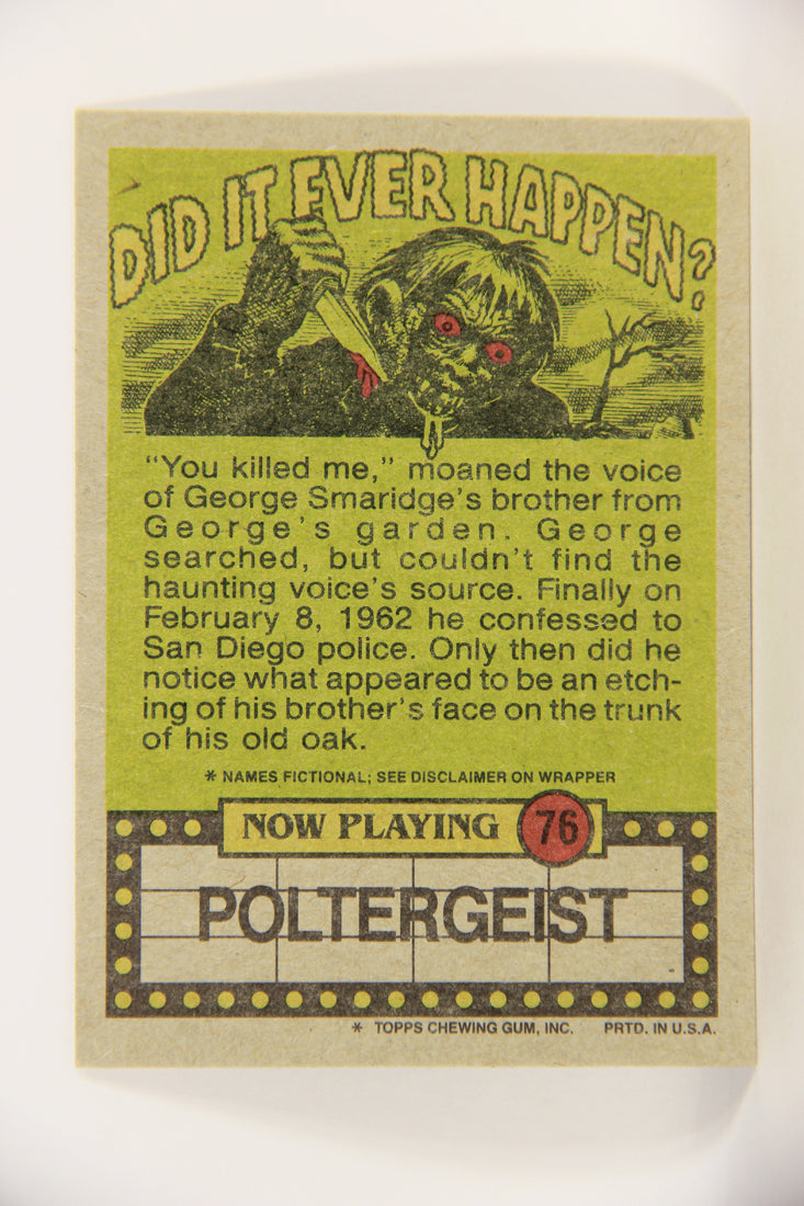 Fright Flicks 1988 Card #76 I've Gone All To Pieces Over You Honey ENG Topps L021752