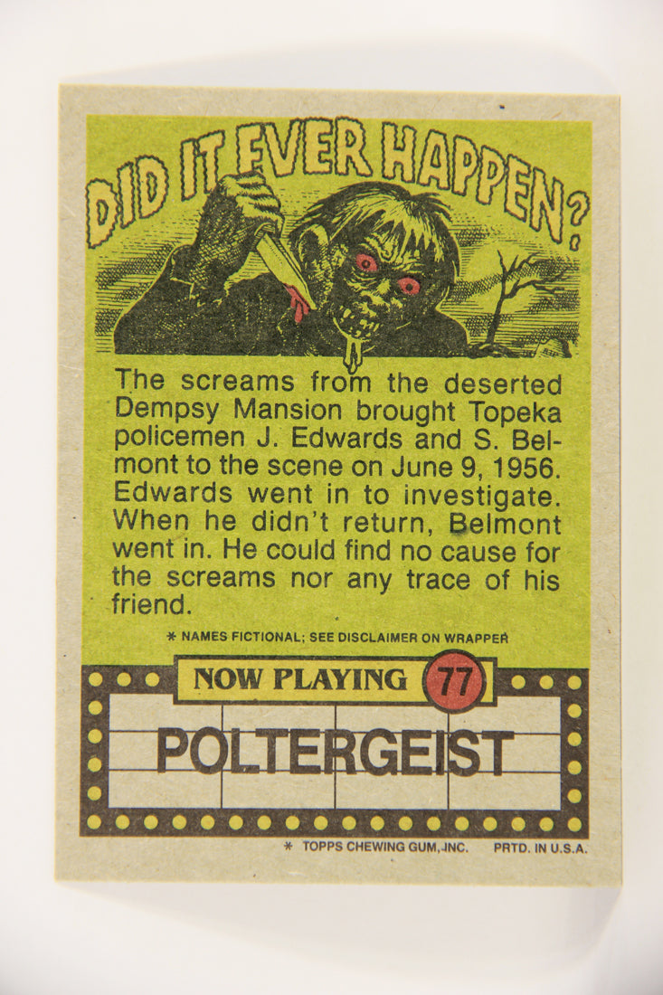 Fright Flicks 1988 Card #77 Mommy I Want A Glass Of Water - Make That Two Topps L021753