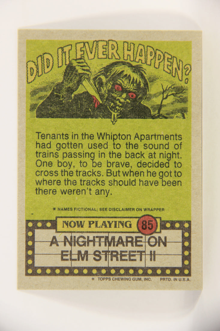 Fright Flicks 1988 Card #85 Later Kids - A Nightmare On Elm Street 2 ENG Topps L021761