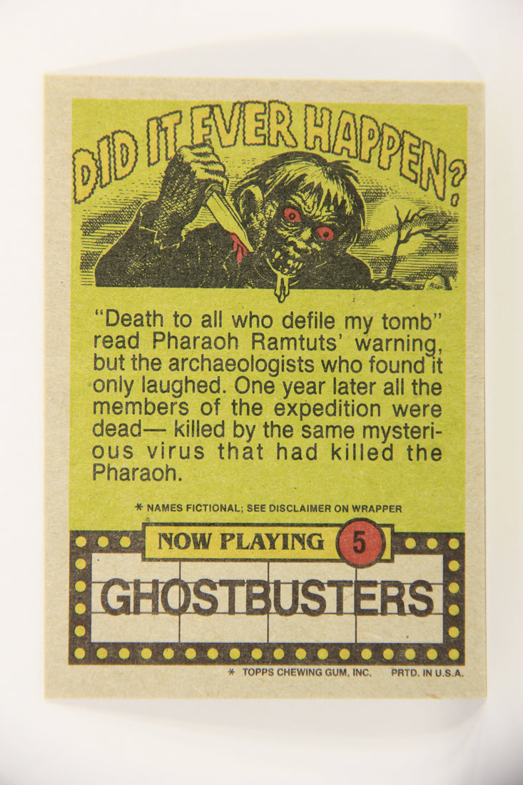 Fright Flicks 1988 Card #5 I Visit My Dentist Once A Year Unfortunately He Died Topps L021795
