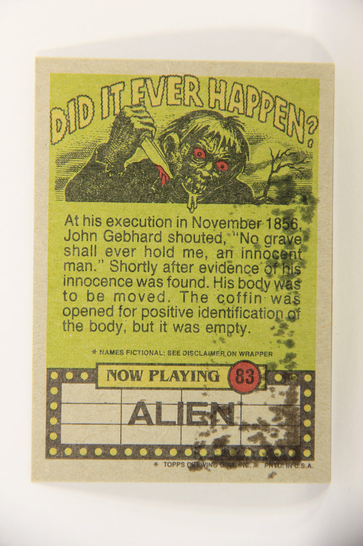 Fright Flicks 1988 Trading Card #83 Try The Shrimp Tempura - It's Delicious - Topps L021814
