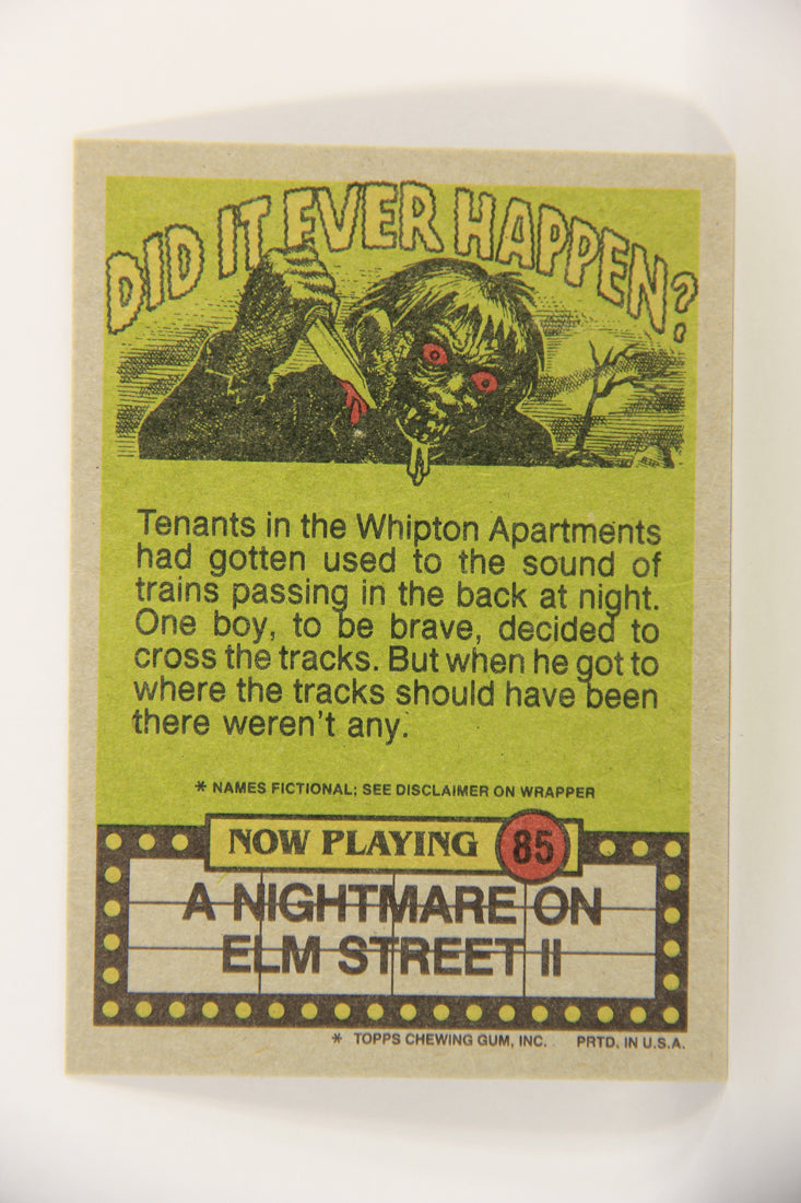 Fright Flicks 1988 Card #85 Later Kids - A Nightmare On Elm Street 2 ENG Topps L021815