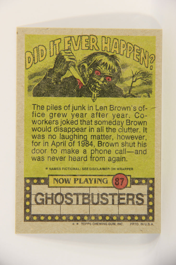 Fright Flicks 1988 Card #87 There's Just Never Enough Pate To Go Around - Topps L021816