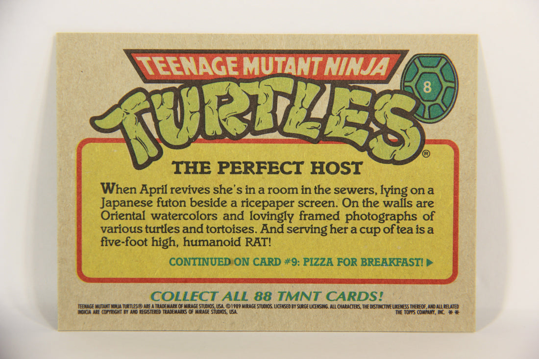 Teenage Mutant Ninja Turtles 1989 Trading Card #8 The Perfect Host ENG L021856