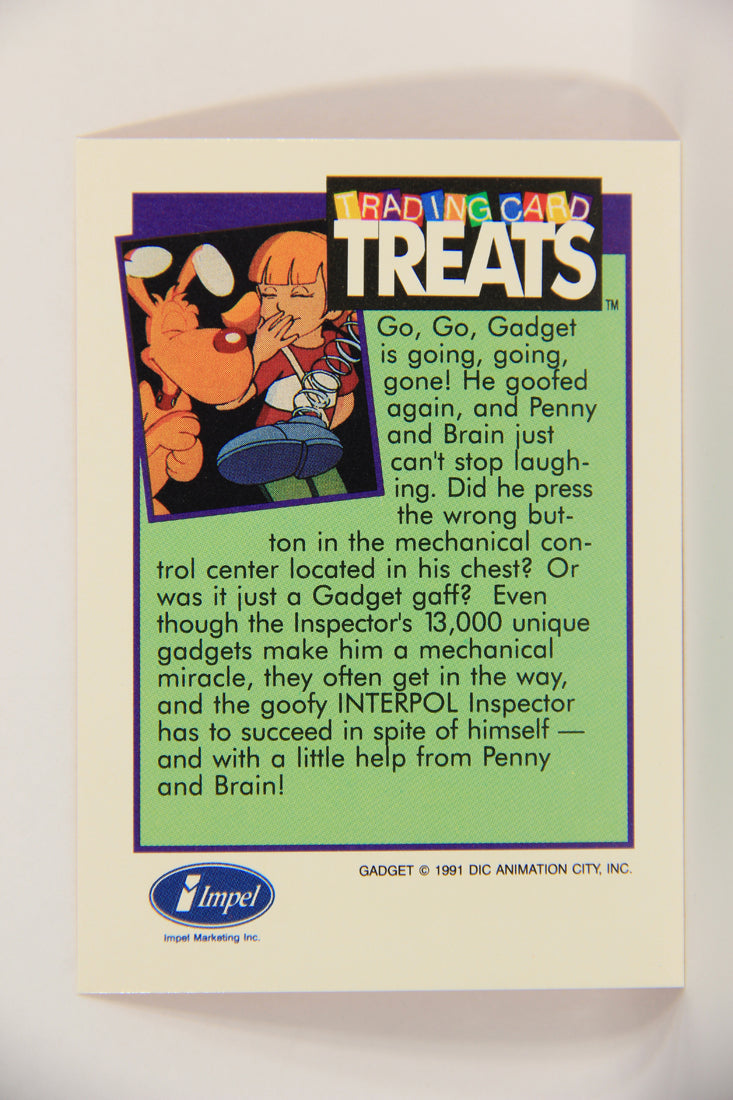 Inspector Gadget TV Series Treats 1991 Vintage Trading Card Go Go Gadget ENG L021869