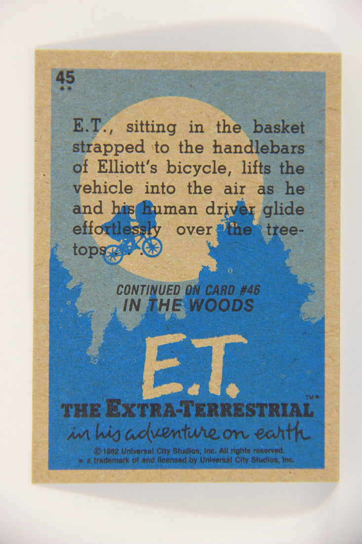 E.T. The Extra-Terrestrial 1982 Trading Card #45 Night Ride ENG Topps L021964