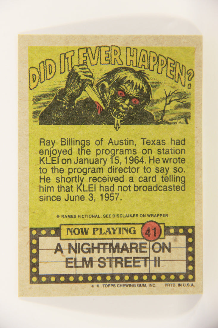 Fright Flicks 1988 Card #41 Darn It I Forgot the Marshmallows - NOES 2 ENG Topps L021968