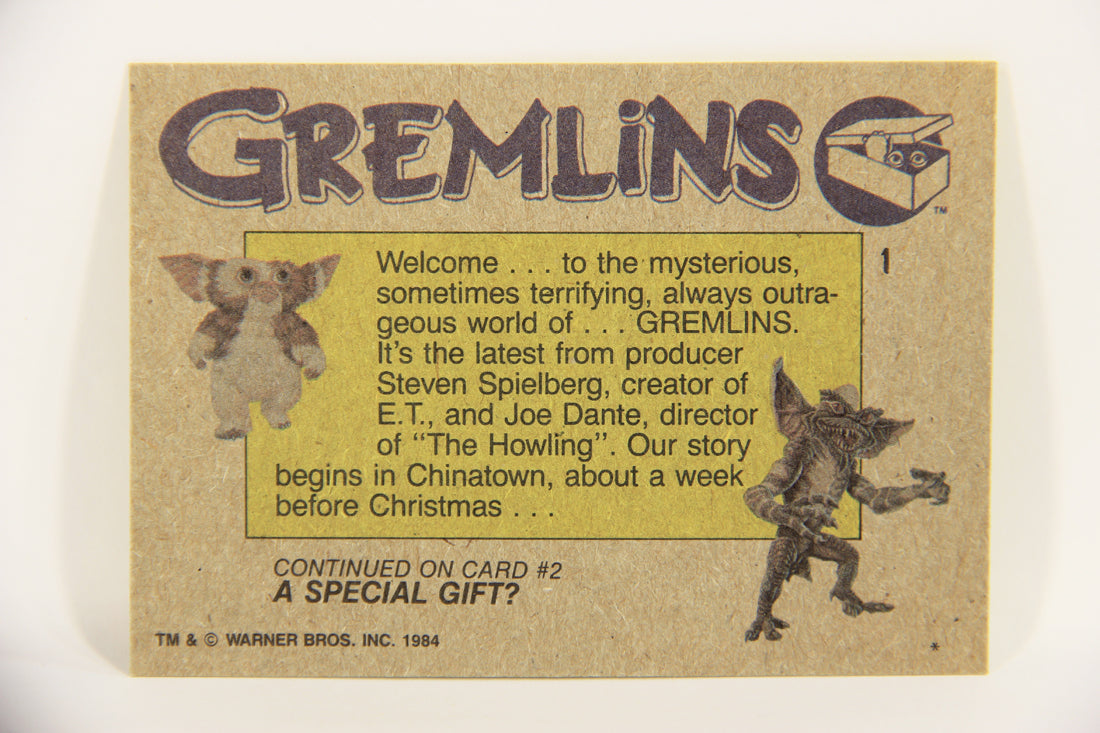Gremlins 1984 Trading Card #1 Gremlins ENG Topps Title Card L021975