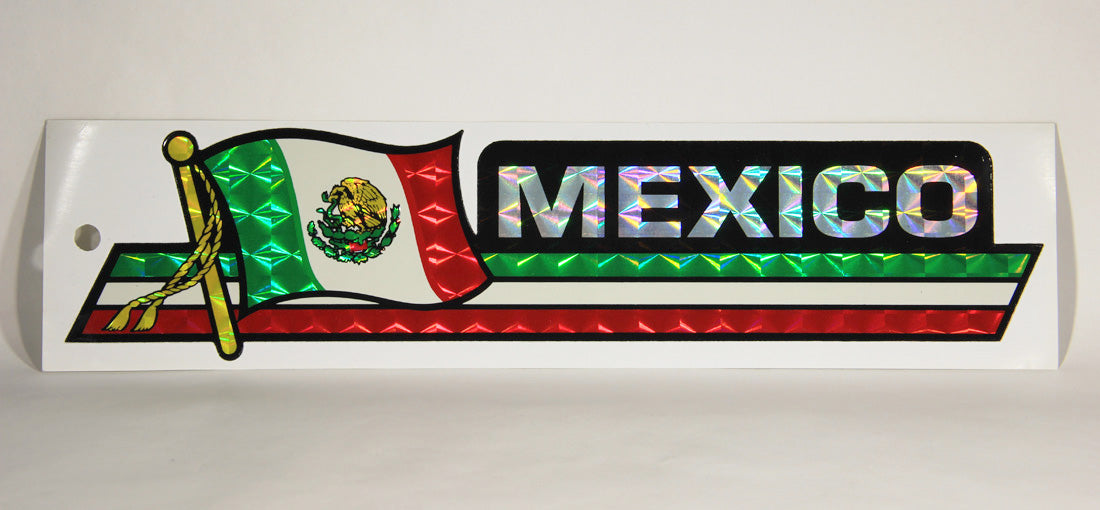 Mexico Country Vintage Car Bumper Reflective Sticker Original L000507