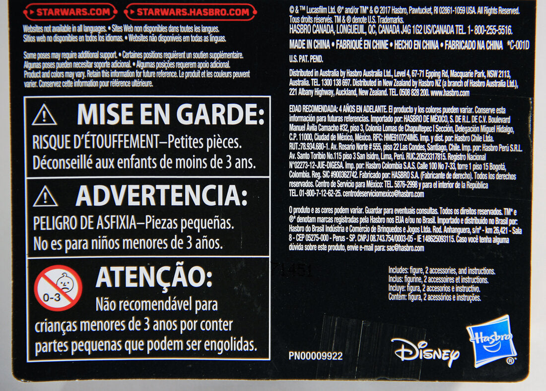 Star Wars Poe Dameron Resistance Pilot The Last Jedi Action Figure L001474