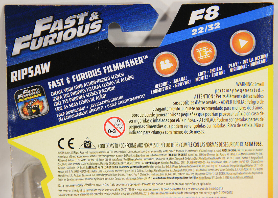 Mattel Die-Cast 2016 Ripsaw Fast & Furious #22/32 L001593