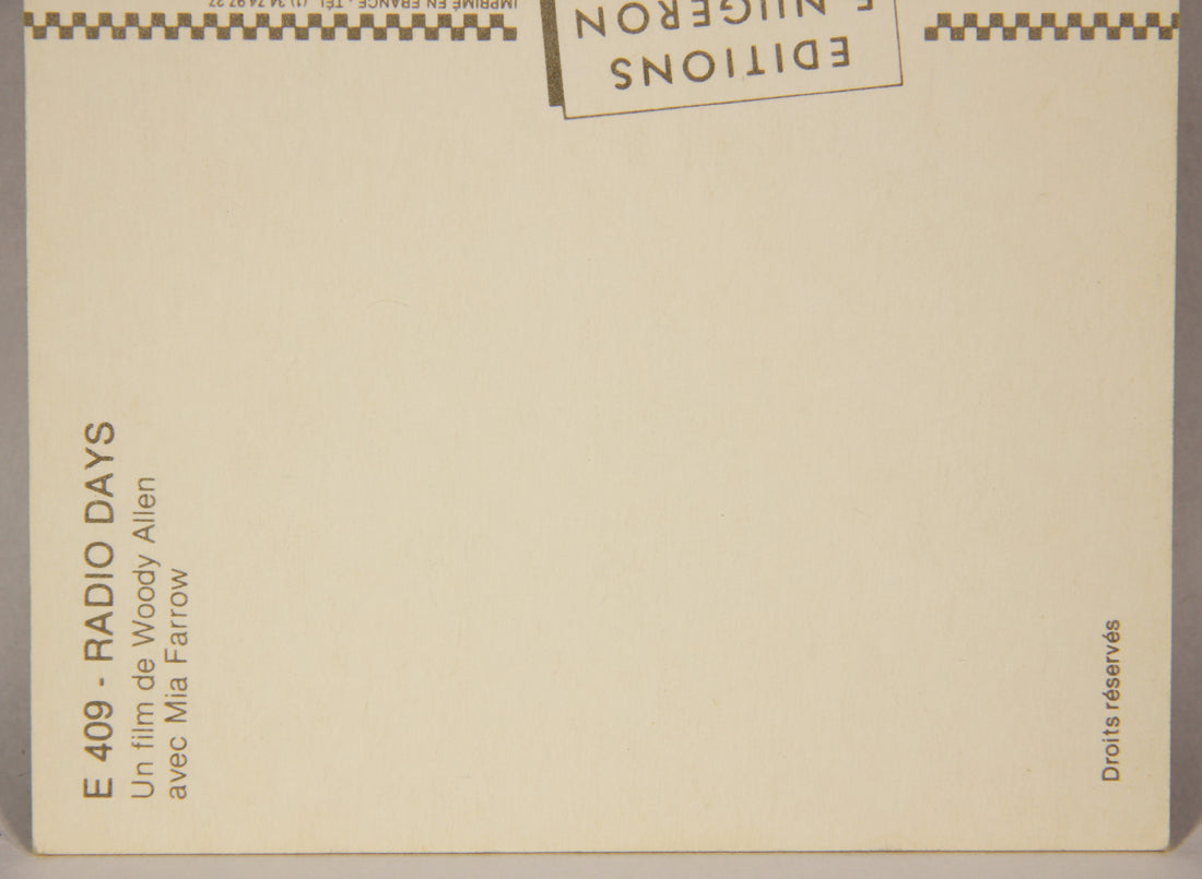 Radio Days Vintage Unwritten French Foreign Movie Postcard Woody Allen L001706