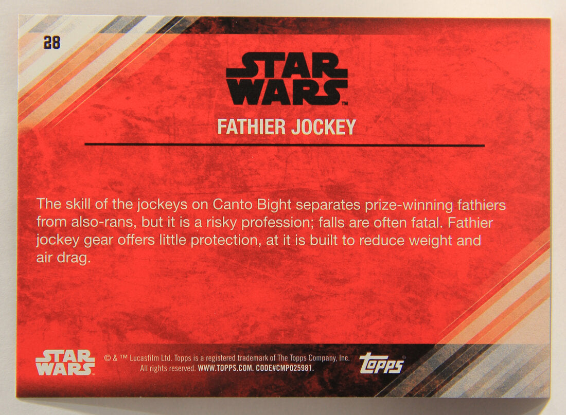 Star Wars The Last Jedi 2017 Trading Card #28 Fathier Jockey ENG L001965