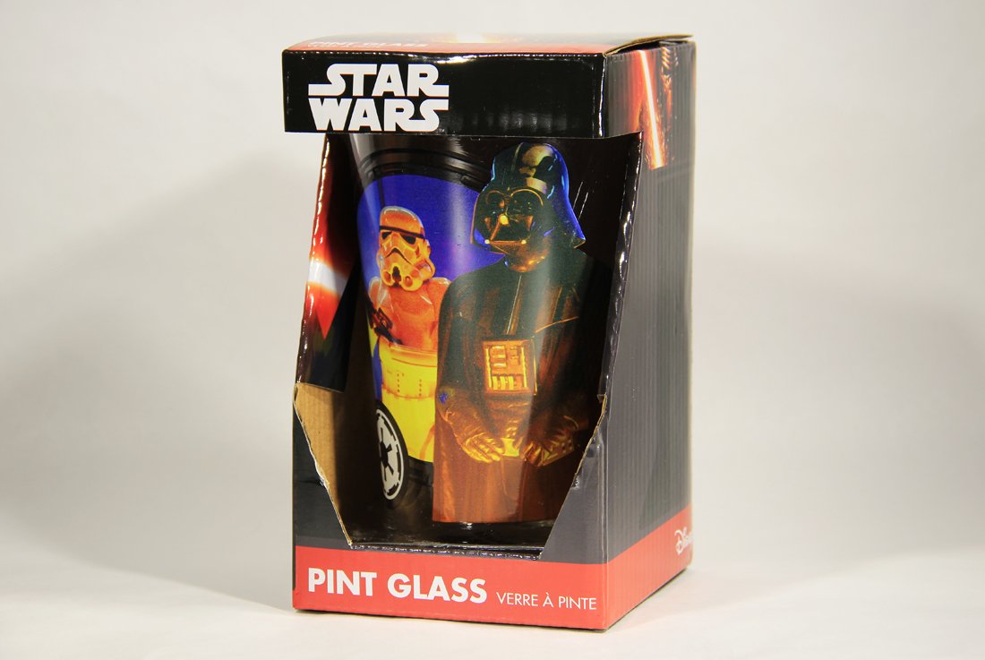 Star Wars The Force Awakens Drinking Glass Darth Vader & Stormtrooper ESB Scene New L002135