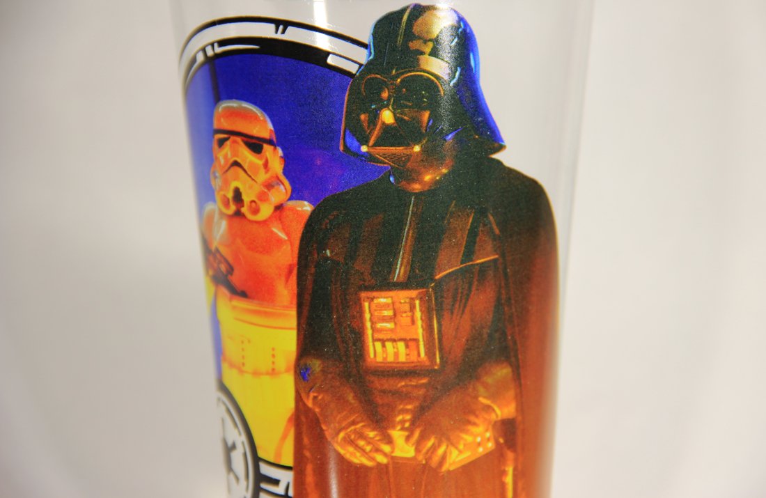 Star Wars The Force Awakens Drinking Glass Darth Vader & Stormtrooper ESB Scene New L002135