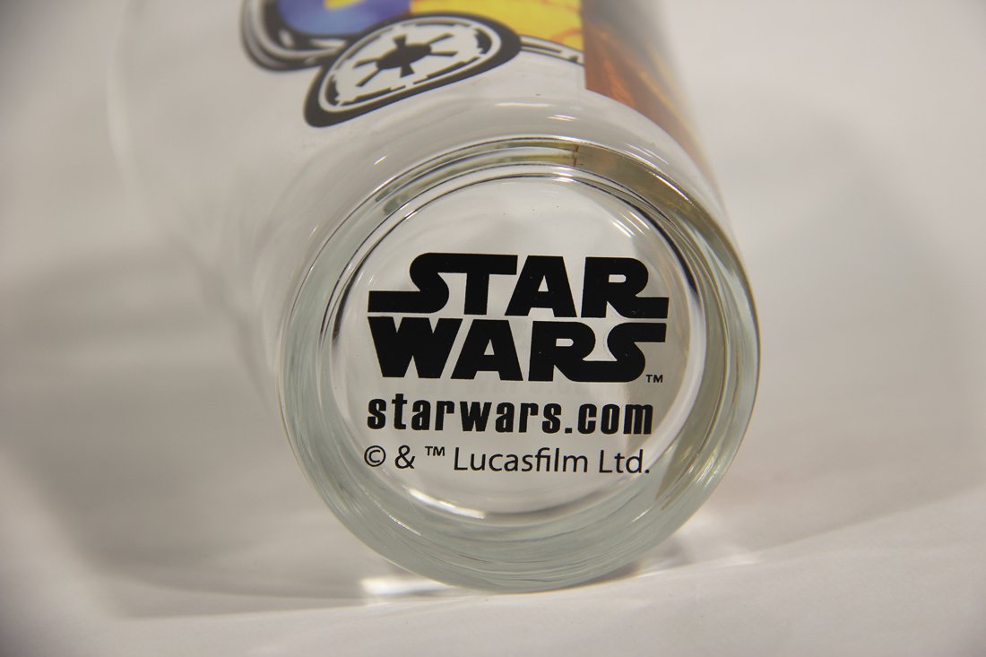 Star Wars The Force Awakens Drinking Glass Darth Vader & Stormtrooper ESB Scene New L002135