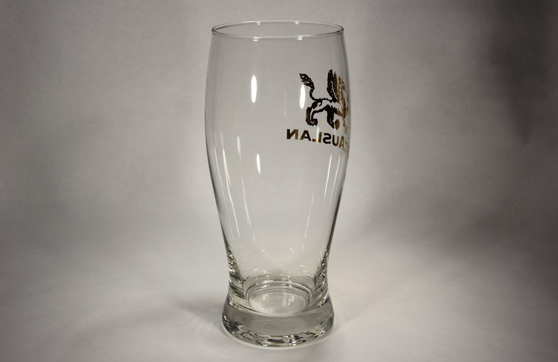 McAuslan Brewery Beer Pint Glass Canada Montreal Dragon Logo L002229