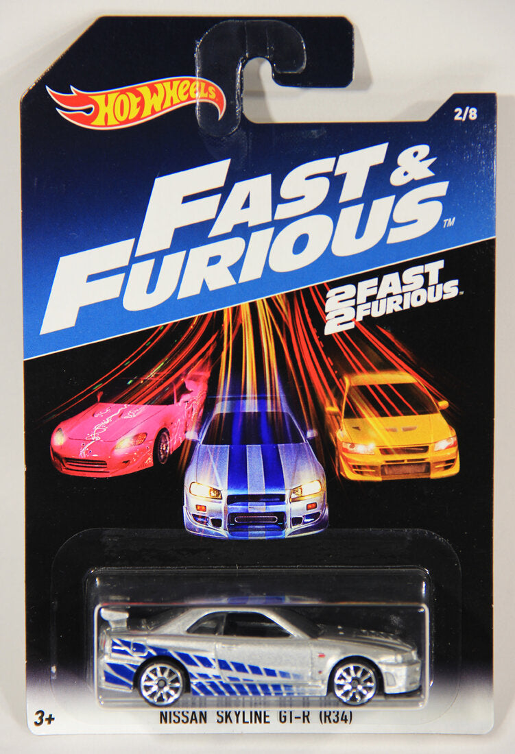 Hot Wheels 2016 Die-Cast Nissan Skyline GT-R (R34) Fast & Furious #2/8 L002270