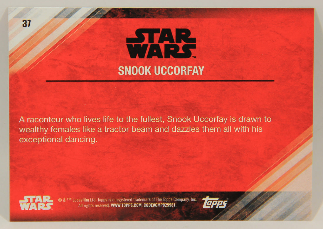 Star Wars The Last Jedi 2017 Trading Card #37 Snook Uccorfay Green Parallel ENG L002283