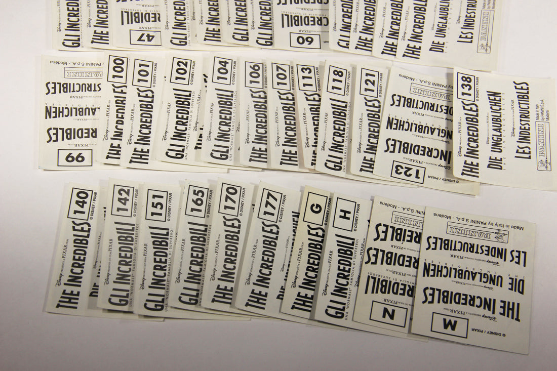 The Incredibles Stickers 46 x Different For 1998 Panini Album Disney Pixar L002514